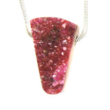 DVH Drusy Cobalto Calcite Bead Pendant Pink Druzy 28x17x11mm (5592)