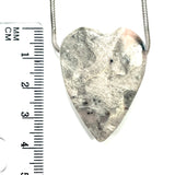 DVH Cobalto Calcite Heart Bead Pendant Pink Druzy Congo 37x28x12mm (6056)
