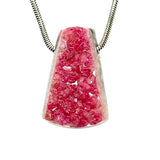 DVH Cobalto Calcite Bead Pendant Pink Druzy Congo 29x19x13mm (6058)