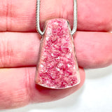 DVH Cobalto Calcite Bead Pendant Pink Druzy Congo 29x19x13mm (6058)