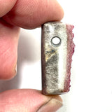 DVH Cobalto Calcite Bead Pendant Pink Druzy Congo 29x19x13mm (6058)