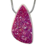 DVH Cobalto Calcite Freeform Bead Pendant Pink Druzy Congo 38x21x13mm (6327) - DVHdesigns