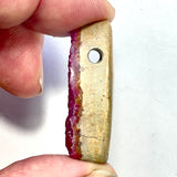 DVH Cobalto Calcite Freeform Bead Pendant Pink Druzy Congo 38x21x13mm (6327) - DVHdesigns