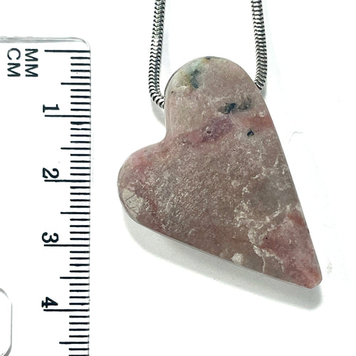 DVH Cobalto Calcite Heart Bead Pendant Pink Druzy Congo  38x26x11mm (6406) - DVHdesigns