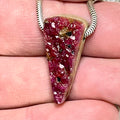 DVH Cobalto Calcite Bead Pendant Pink Druzy Congo 25x12x10mm (6460)