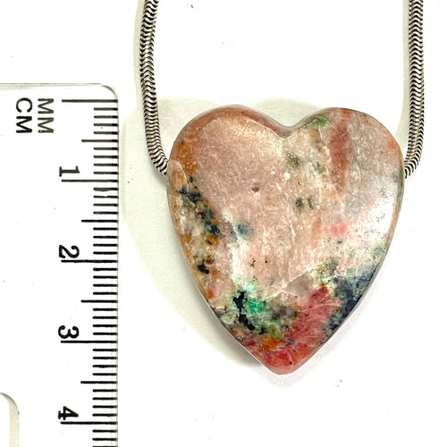 DVH Cobalto Calcite Heart Bead Pendant Pink Druzy Congo 32x27x12mm (6723) - DVHdesigns