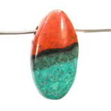 DVH Sonora Sunrise Bead Chrysocolla Cuprite 42x23x14mm (5806)