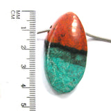 DVH Sonora Sunrise Bead Chrysocolla Cuprite 42x23x14mm (5806)