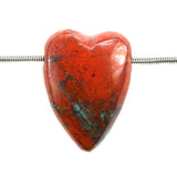 DVH Sonora Sunrise Healed Broken Heart Bead Chrysocolla Cuprite 32x23x12mm (5809)