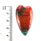 DVH Sonora Sunrise Heart Bead Pendant Chrysocolla Cuprite 41x22x14mm (5810)