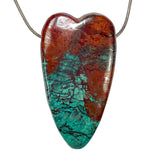 DVH Sonora Sunrise Healed Broken Heart Bead Chrysocolla Cuprite 68x38x13mm 65g (5934)