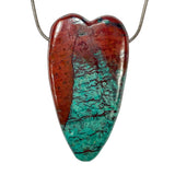 DVH Sonora Sunrise Healed Broken Heart Bead Chrysocolla Cuprite 68x38x13mm 65g (5934)