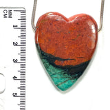 DVH Sonora Sunrise Healed Broken Heart Bead Chrysocolla Cuprite 45x36x10mm 32g (5937)