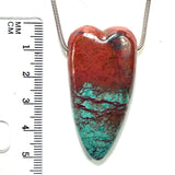 DVH Sonora Sunrise Healed Broken Heart Bead Chrysocolla Cuprite 50x25x13mm 32g (5938)