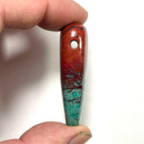 DVH Sonora Sunrise Healed Broken Heart Bead Chrysocolla Cuprite 50x25x13mm 32g (5938)