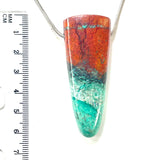 DVH Sonora Sunrise Shield Bead Chrysocolla Cuprite  60x24x14mm (6008)