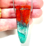 DVH Sonora Sunrise Shield Bead Chrysocolla Cuprite  60x24x14mm (6008)