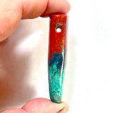 DVH Sonora Sunrise Shield Bead Chrysocolla Cuprite  60x24x14mm (6008)