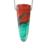 DVH Sonora Sunrise Shield Bead Chrysocolla Cuprite  60x24x14mm (6008)