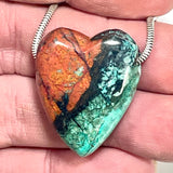 DVH Sonora Sunrise Healed Broken Heart Bead Chrysocolla Cuprite 30x24x13mm (6266) - DVHdesigns