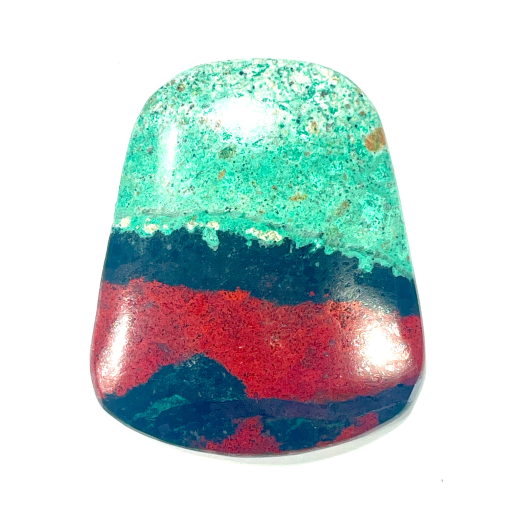 DVH Sonora Sunrise Cabochon Scenic Chrysocolla Cuprite 49x41x7mm (6412) - DVHdesigns