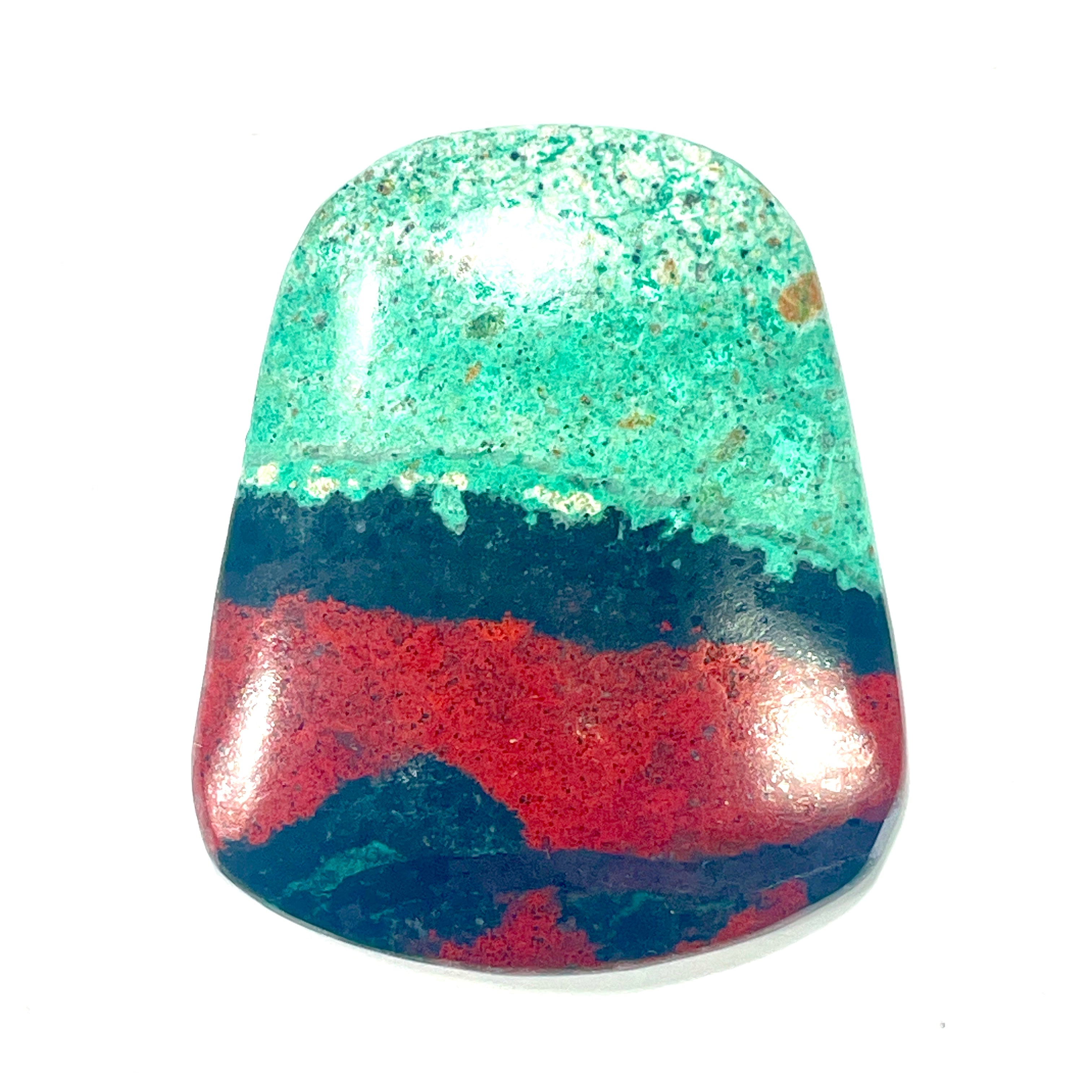 DVH Sonora Sunrise Cabochon Scenic Chrysocolla Cuprite 49x41x7mm (6412) - DVHdesigns