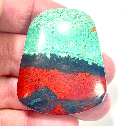 DVH Sonora Sunrise Cabochon Scenic Chrysocolla Cuprite 49x41x7mm (6412) - DVHdesigns