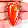 DVH Sonora Sunrise Healed Broken Heart Bead Cuprite Chrysocolla 45x23x14mm (6719)