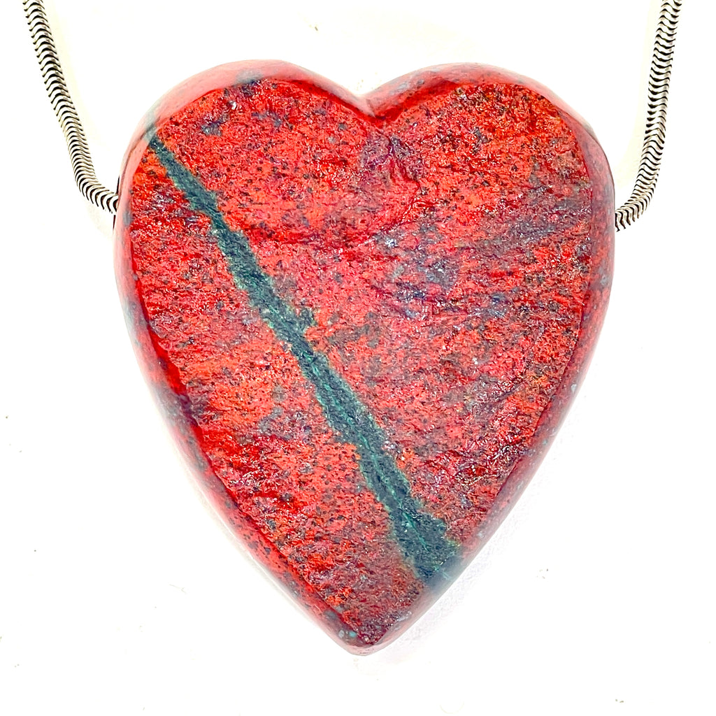 DVH Natural Face Sonora Sunrise Healed Broken Heart Bead Cuprite 49x42x14mm (6720)