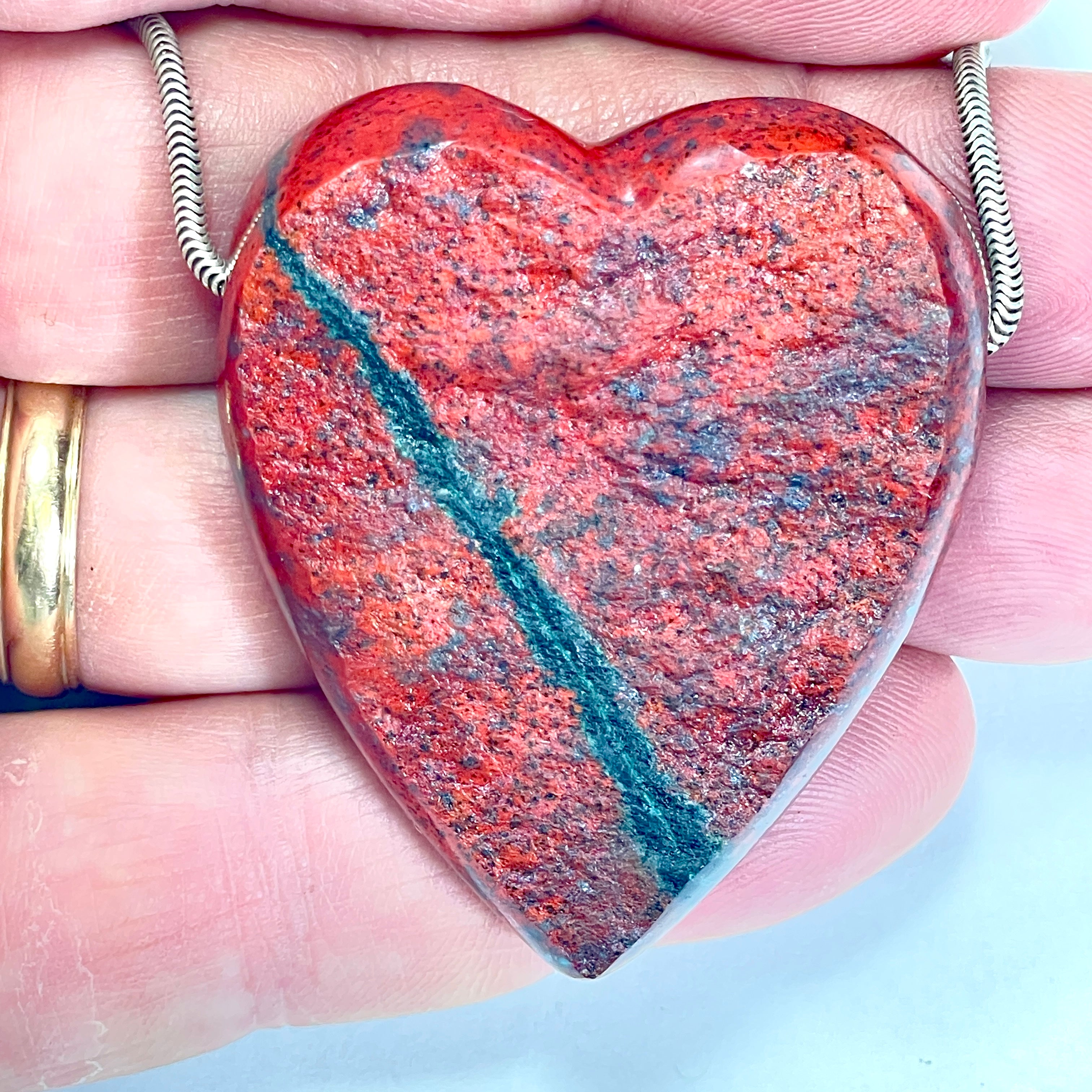 DVH Natural Face Sonora Sunrise Healed Broken Heart Bead Cuprite 49x42x14mm (6720)