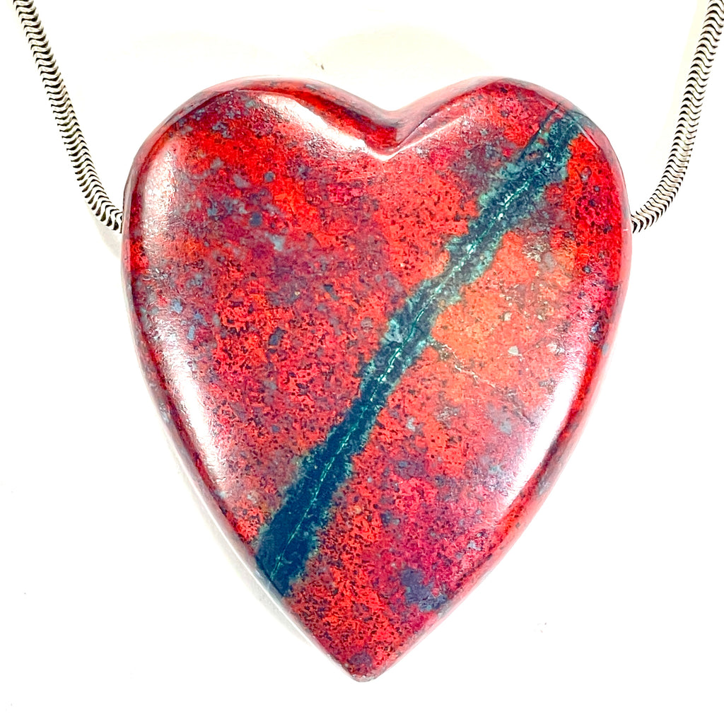 DVH Natural Face Sonora Sunrise Healed Broken Heart Bead Cuprite 49x42x14mm (6720)