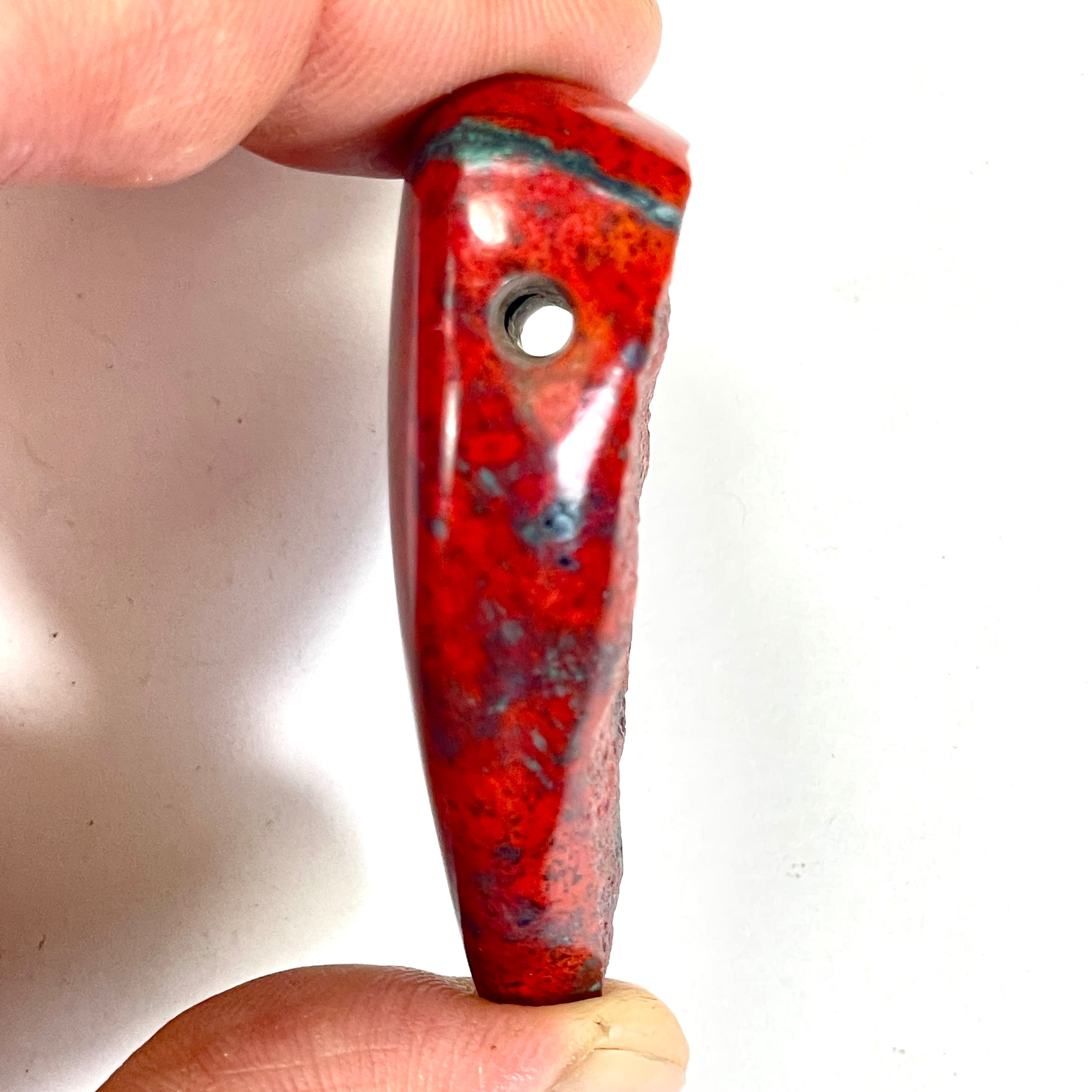 DVH Natural Face Sonora Sunrise Healed Broken Heart Bead Cuprite 49x42x14mm (6720)