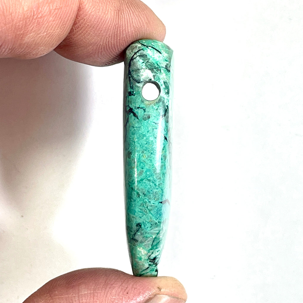 DVH Sonora Sunrise Healed Broken Heart Bead Chrysocolla 50x26x11mm (6721)