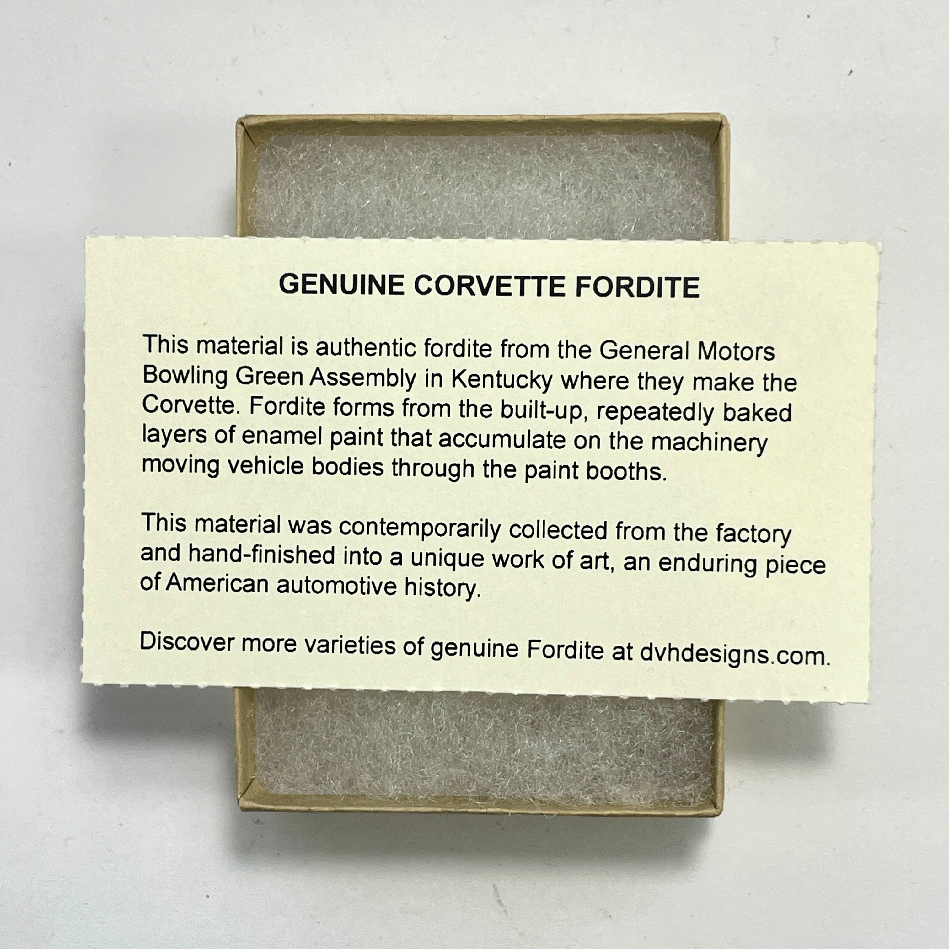 DVH Genuine Corvette Fordite Earrings Sterling French Wires 22x18x4mm (6534) - DVHdesigns