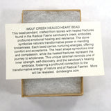 DVH Wolf Creek Radical Faerie Healed Heart of Stone Bead Pendant 48x41x16 (5342)