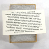 DVH Wolf Creek Radical Faerie Healed Heart of Stone Bead Pendant 48x33x11 (5341)