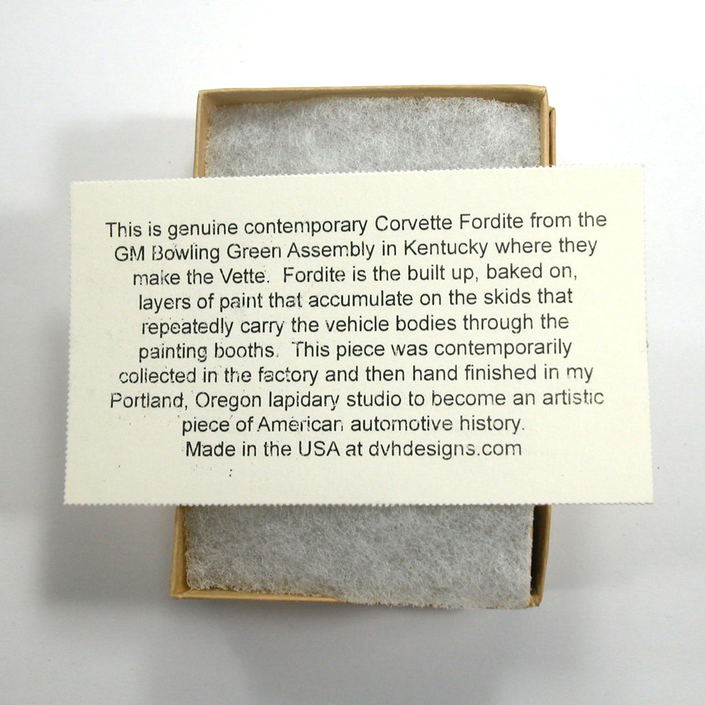 DVH Corvette Fordite Bead Pendant Recycled Car Paint 19x14x7mm (6068) - DVHdesigns