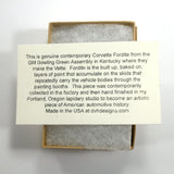 DVH Corvette Fordite Bead Pendant Recycled Car Paint 19x14x7mm (6068)