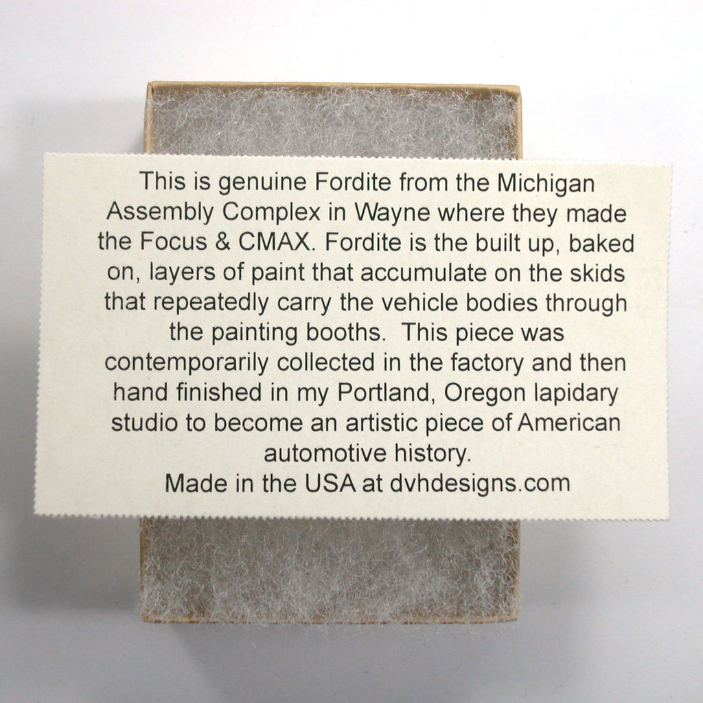 DVH Ford Focus C-MAX Fordite Cabocohon Cab Michigan Assembly 33x17x5mm (5952) - DVHdesigns