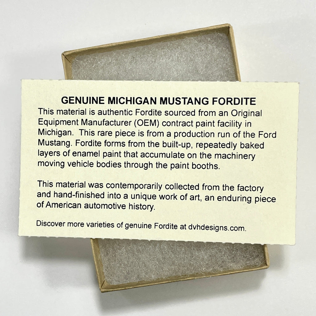 DVH Fordite Bead Pendant Grabber Blue Michigan Mustang 57x11x8mm (6415) - DVHdesigns