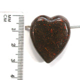 DVH Dinosaur Bone Heart Bead Pendant Fossil Dino Gembone 30x25x13mm (5602)