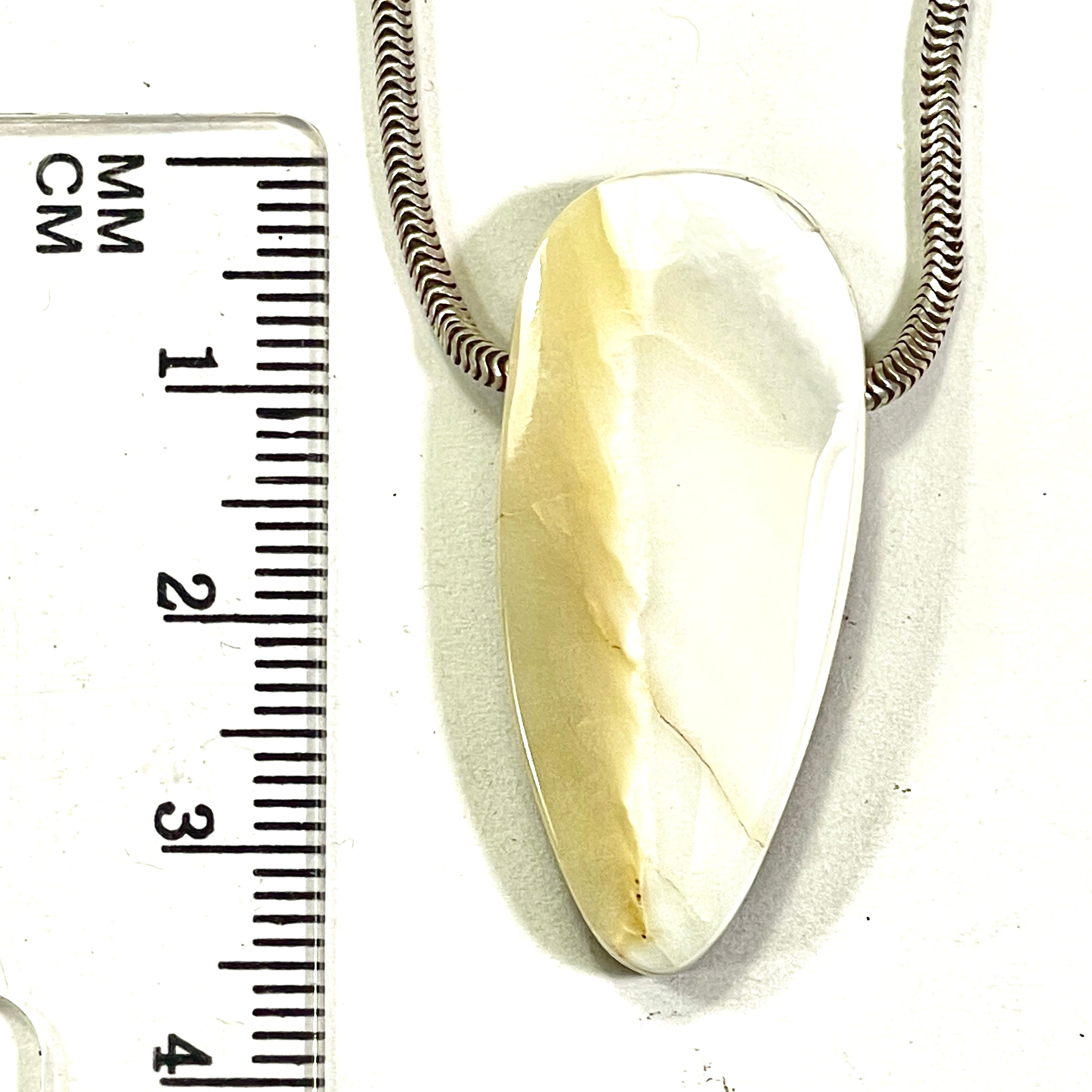DVH Gem Dinosaur Bone Biopsy Mother of Pearl Doublet Bead 34x16x7mm (6724)