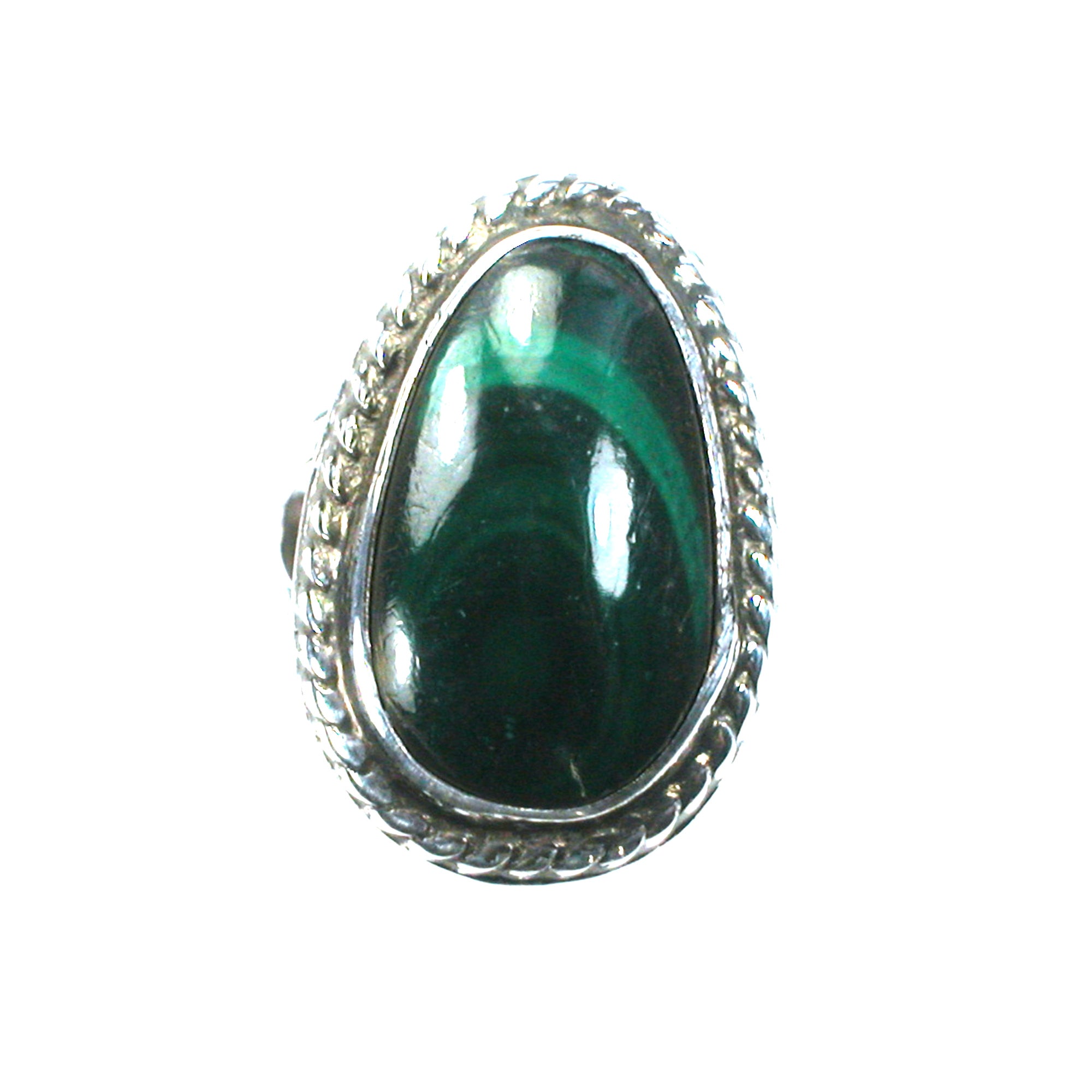 DVH sz 6.5 Malachite Sterling Silver Ring Made by Me for Mom! (5690) - DVHdesigns