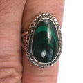 DVH sz 6.5 Malachite Sterling Silver Ring Made by Me for Mom! (5690) - DVHdesigns