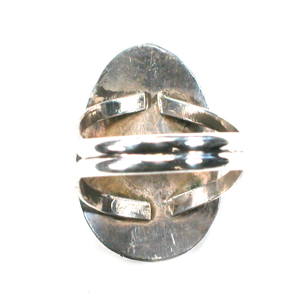 DVH sz 6.5 Malachite Sterling Silver Ring Made by Me for Mom! (5690) - DVHdesigns