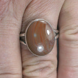 DVH sz 10.5 Lake Superior Agate 925 Ring Mady by my Dad! (5691)