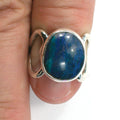 DVH sz 4 Azurite Sterling Heart Ring Made by Me for Mom! (5693) - DVHdesigns