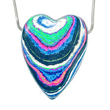DVH Fluorescent Funkite Heart Bead Industrial Paint (Fordite related) 50x40x14mm (6201)