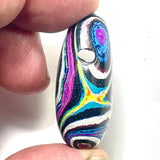 DVH Fluorescent Funkite Teardrop Bead Industrial Paint (Fordite related) 38x22x16mm (6202)