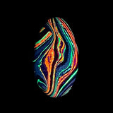 DVH Fluorescent Funkite Teardrop Bead Industrial Paint (Fordite related) 38x22x16mm (6202)